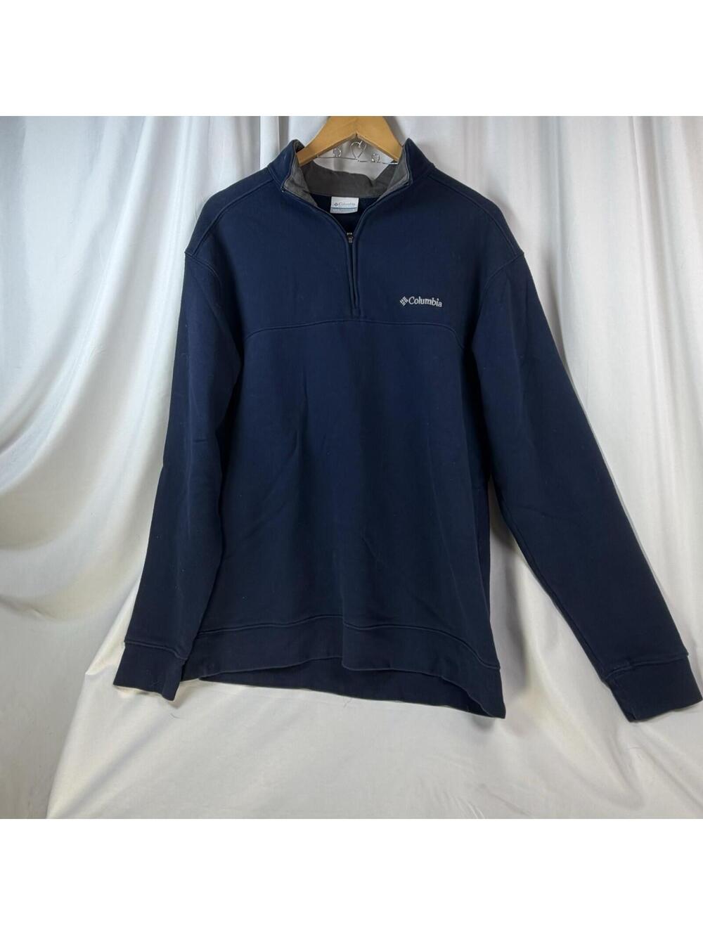 Columbia Mens Pullover Sweatshirt Quarter Zip Long Sleeve Casual Everyday Large